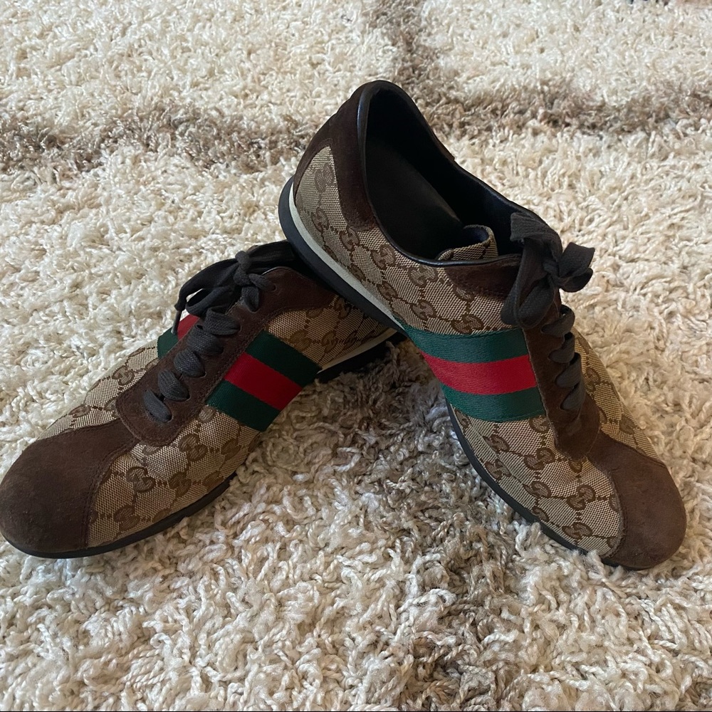GUCCI Mens Monogram Sneakers
